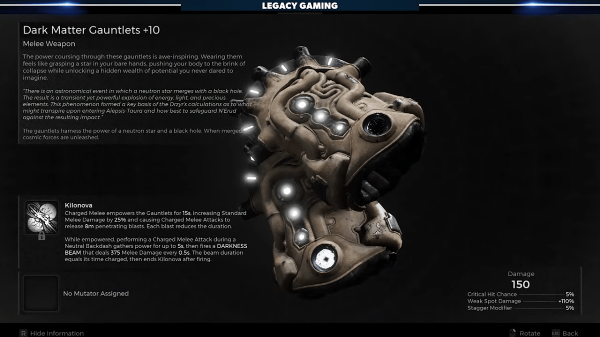 Remnant 2 Weapons The Dark Horizon Gauntlets